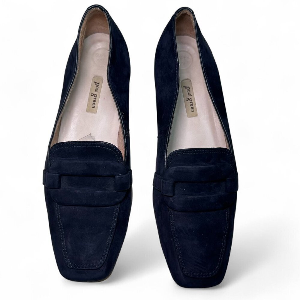 PAUL GREEN Sapphire Blue Rimona Flat Suede Loafers - Size UK 5 - Picture 3 of 14